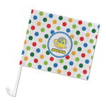 Dots & Dinosaur Car Flag - Large (Personalized)