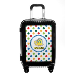 hard shell polka dot luggage