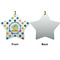 Dots & Dinosaur Ceramic Flat Ornament - Star Front & Back (APPROVAL)