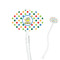 Dots & Dinosaur Clear Plastic 7" Stir Stick - Oval - Closeup