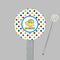 Dots & Dinosaur Clear Plastic 7" Stir Stick - Round - Closeup