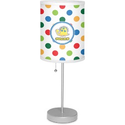 Dots & Dinosaur 7" Drum Lamp with Shade Linen (Personalized)