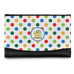 Dots & Dinosaur Genuine Leather Women's Wallet - Small (Personalized)