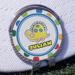 Dots & Dinosaur Golf Ball Marker - Hat Clip