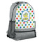 Dots & Dinosaur Large Backpack - Gray - Angled View