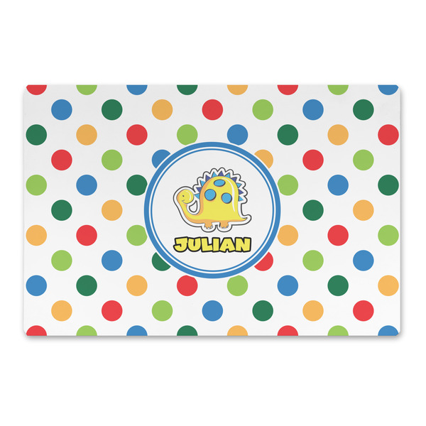 Custom Dots & Dinosaur Large Rectangle Car Magnet (Personalized)