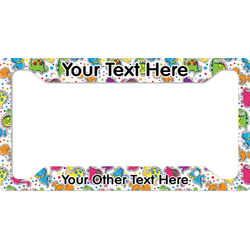 Dots & Dinosaur License Plate Frame (Personalized)