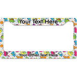 Dots & Dinosaur License Plate Frame - Style B (Personalized)