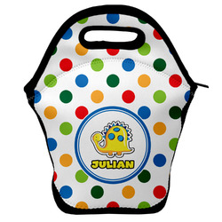 Dots & Dinosaur Lunch Bag w/ Name or Text