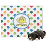 Dots & Dinosaur Dog Blanket - Large (Personalized)