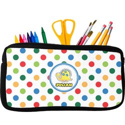 Dots & Dinosaur Neoprene Pencil Case (Personalized)