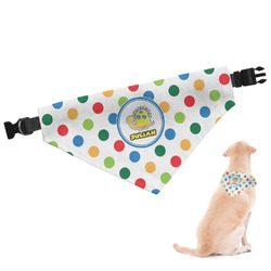 Dots & Dinosaur Dog Bandana - Large (Personalized)