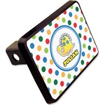 Dots & Dinosaur Rectangular Trailer Hitch Cover - 2" (Personalized)