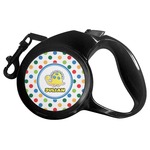 Dots & Dinosaur Retractable Dog Leash - Small (Personalized)