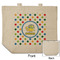 Dots & Dinosaur Reusable Cotton Grocery Bag - Front & Back View