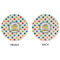 Dots & Dinosaur Round Linen Placemats - APPROVAL (double sided)