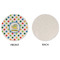 Dots & Dinosaur Round Linen Placemats - APPROVAL (single sided)