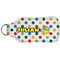 Dots & Dinosaur Sanitizer Holder Keychain - Large (Back)