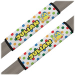 Dots & Dinosaur Seat Belt Covers (Set of 2) (Personalized)