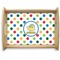 Dots & Dinosaur Serving Tray Wood Large - Main