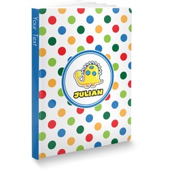 Dots & Dinosaur Softbound Notebook - 7.25" x 10" (Personalized)