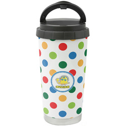 Dots & Dinosaur Stainless Steel Coffee Tumbler (Personalized)