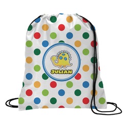 Dots & Dinosaur Drawstring Backpack - Small (Personalized)