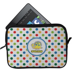 Dots & Dinosaur Tablet Case / Sleeve - Small (Personalized)