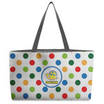 Dots & Dinosaur Beach Totes Bag - w/ Black Handles (Personalized)