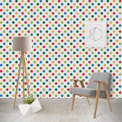 Dots & Dinosaur Wallpaper & Surface Covering (Peel & Stick - Repositionable)