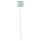 Dots & Dinosaur White Plastic Stir Stick - Single Sided - Square - Single Stick