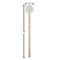 Dots & Dinosaur Wooden 6" Stir Stick - Round - Dimensions