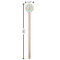 Dots & Dinosaur Wooden 7.5" Stir Stick - Round - Dimensions