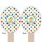 Dots & Dinosaur Wooden Food Pick - Oval - Double Sided - Front & Back