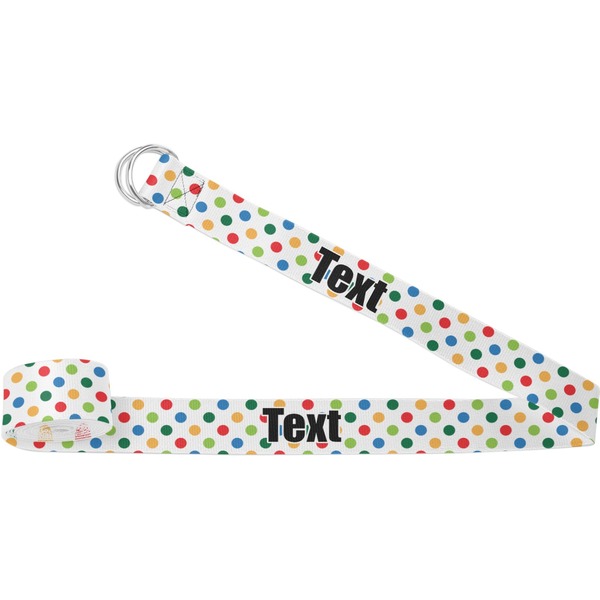 Custom Dots & Dinosaur Yoga Strap (Personalized)