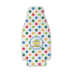 Dots & Dinosaur Zipper Bottle Cooler (Personalized)