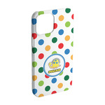 Dots & Dinosaur iPhone Case - Plastic - iPhone 15 Pro (Personalized)