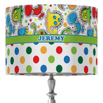 Dinosaur Print & Dots 16" Drum Lamp Shade - Fabric (Personalized)