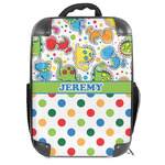 Dinosaur Print & Dots Hard Shell Backpack (Personalized)