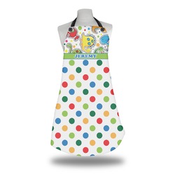 Dinosaur Print & Dots Apron w/ Name or Text