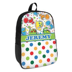 Dinosaur Print & Dots Kids Backpack (Personalized)