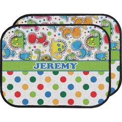 Dinosaur Print & Dots Car Floor Mats (Back Seat) (Personalized)