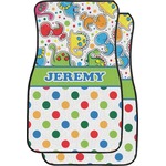 Dinosaur Print & Dots Car Floor Mats (Personalized)