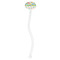 Dinosaur Print & Dots Clear Plastic 7" Stir Stick - Oval - Single Stick