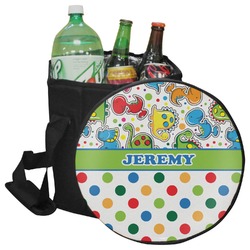 Dinosaur Print & Dots Collapsible Cooler & Seat (Personalized)