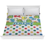 Dinosaur Print & Dots Comforter - King (Personalized)