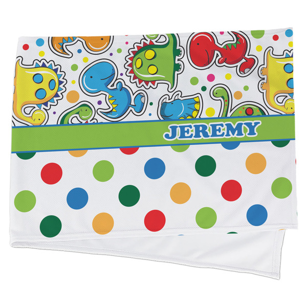 Custom Dinosaur Print & Dots Cooling Towel (Personalized)