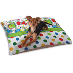 Dinosaur Print & Dots Dog Bed - Small w/ Name or Text