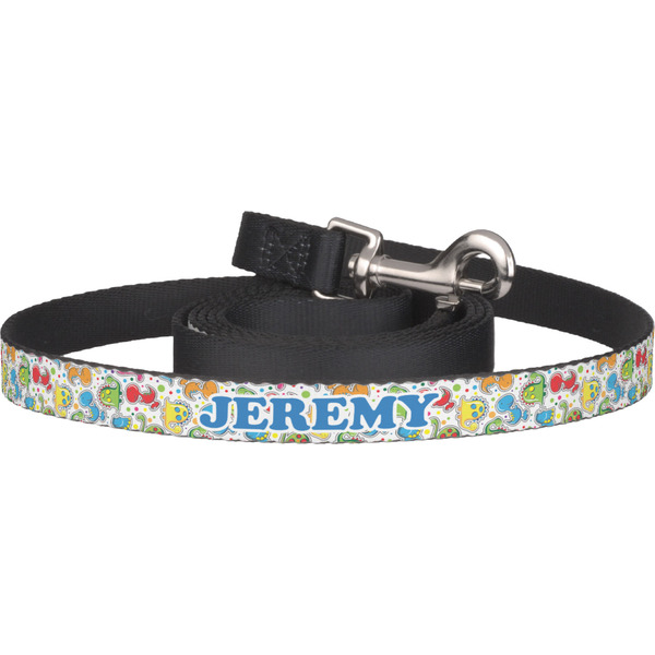 Custom Dinosaur Print & Dots Dog Leash (Personalized)