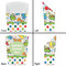 Dinosaur Print & Dots French Fry Favor Box - Front & Back View